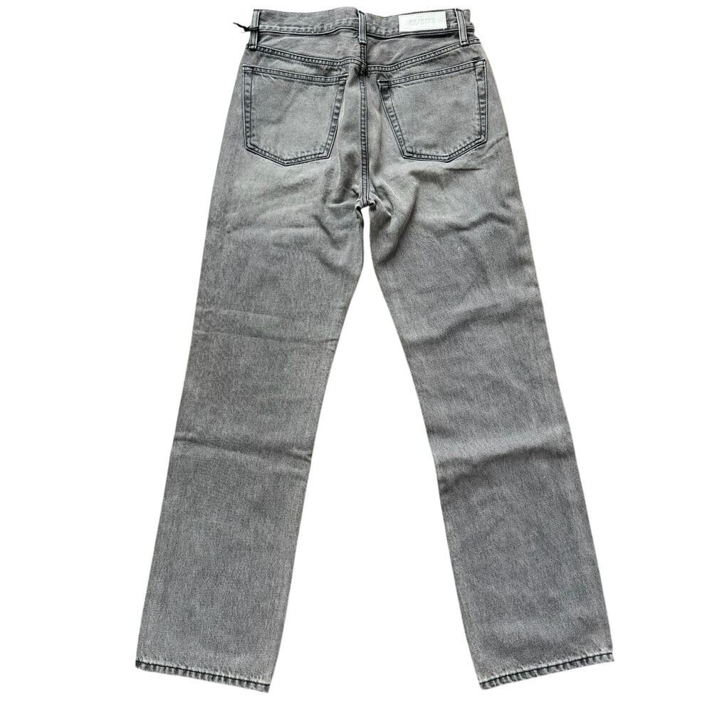 Re/Done 70s Ultra High Rise Loose Jeans Button Fly Wash Faded Black Gray Size 27 - Picture 2 of 5